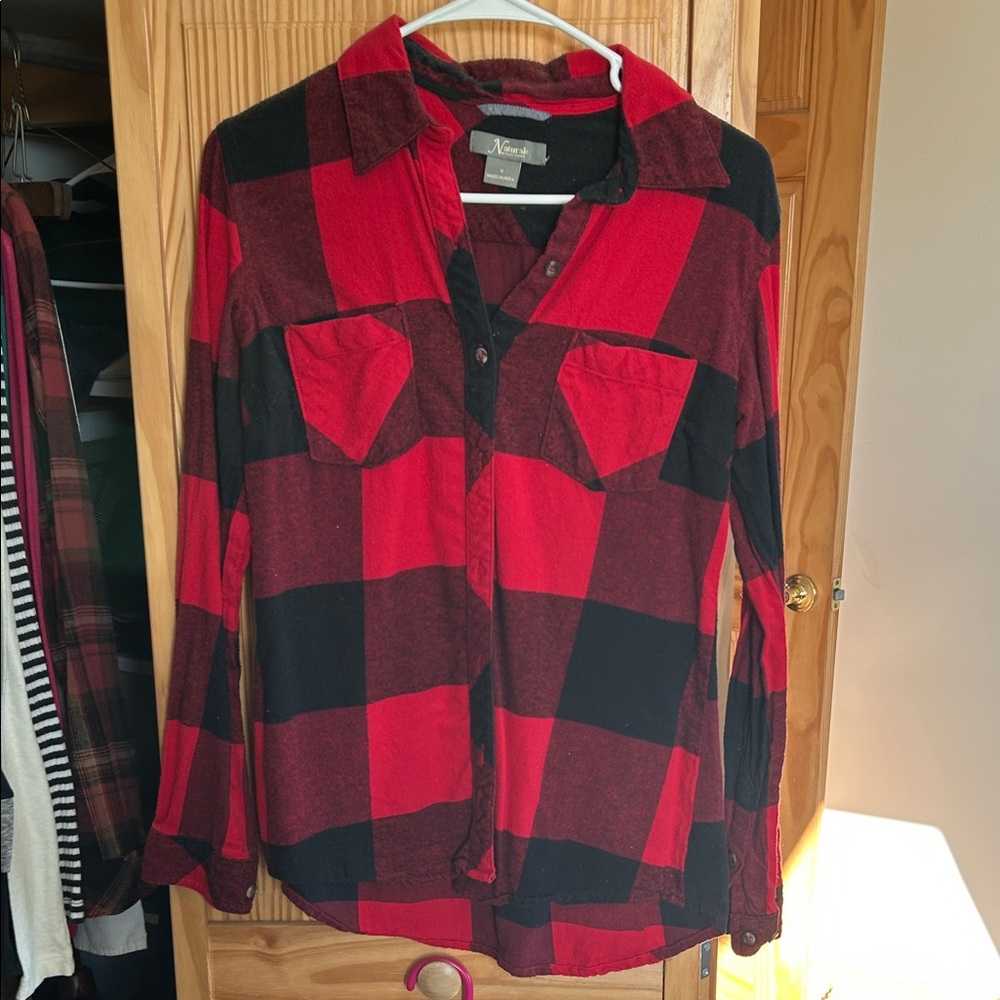 Women’s buffalo check flannel shirt S
